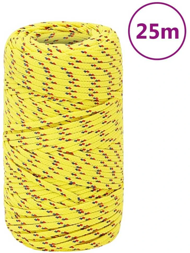 Valties virvė, geltonos spalvos, 2mm, 250m, polipropilenas