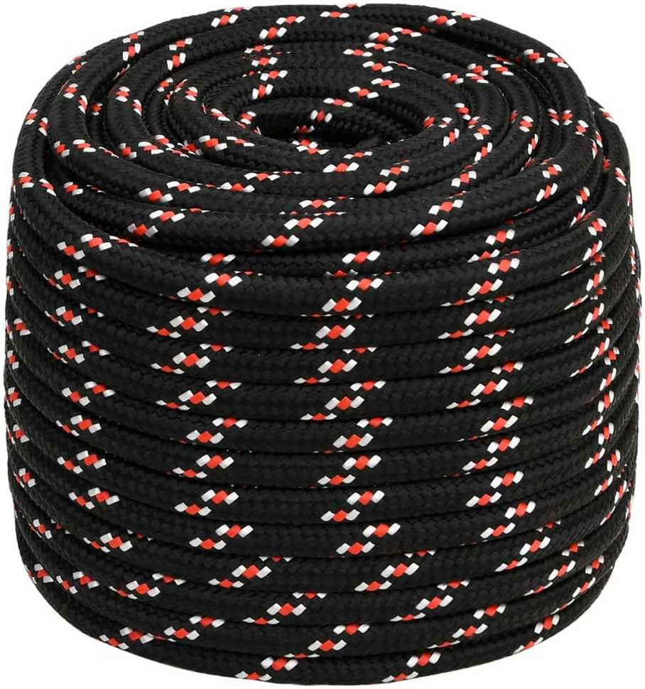 Valties virvė, juodos spalvos, 18mm, 25m, polipropilenas