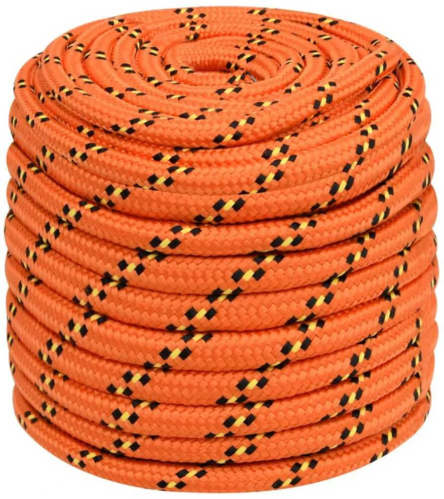 Valties virvė, oranžinės spalvos, 18mm, 25m, polipropilenas