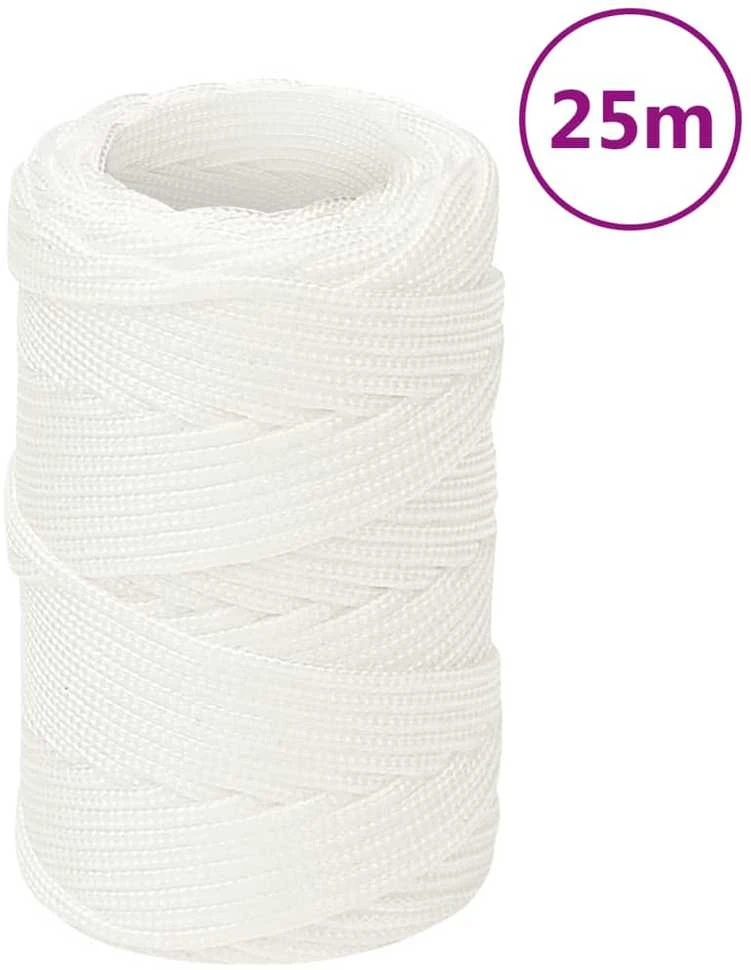 Valties virvė, visiškai balta, 2mm, 25m, polipropilenas