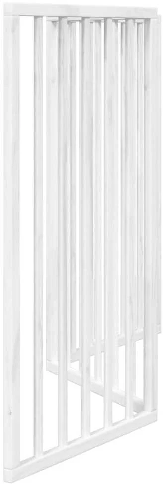 Sulankstomi šunų varteliai, 3 dalys, balti, 150 cm, tuopos mediena
