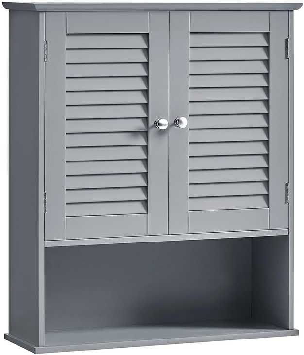 Vasagle Badezimmerschrank mit verstellbarem Einlegeboden und Lamellentüren