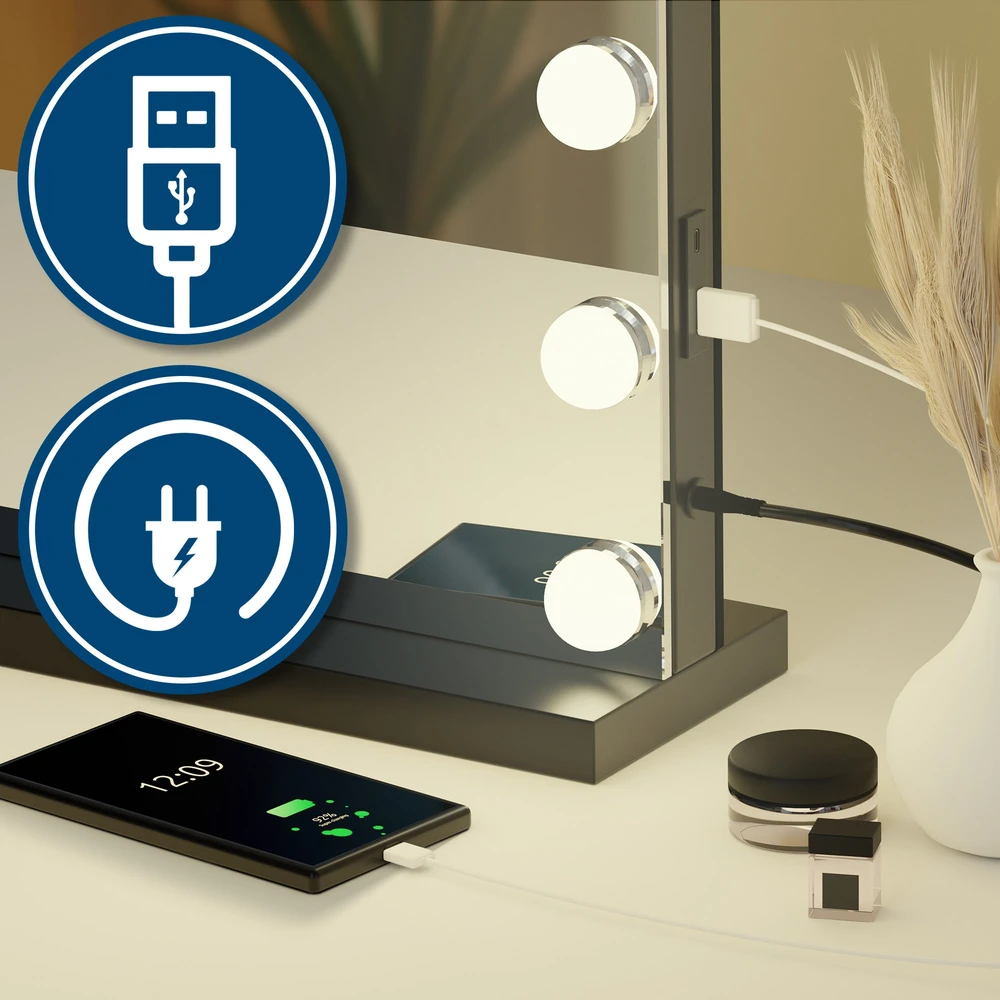 Veidrodis makiažui „Norlina“ be „Bluetooth“
