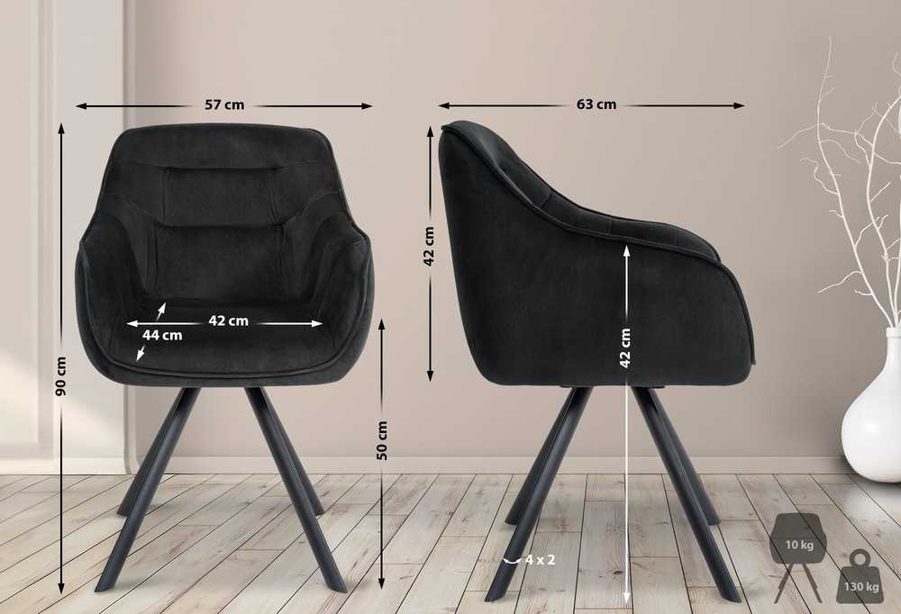 Clp Trading Mville Velvetinė kėdė "Russel