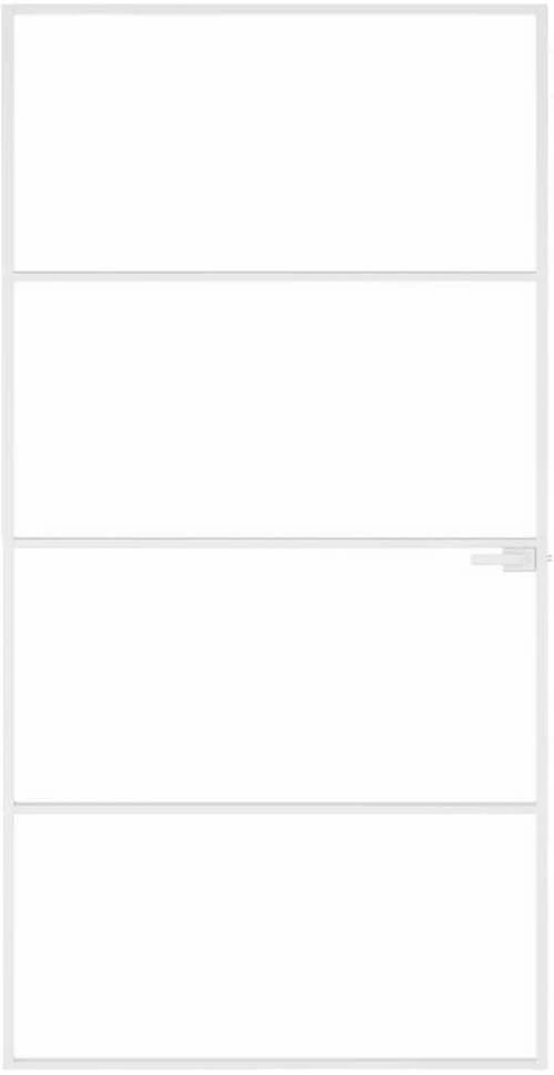Vidaus durys, baltos, 102x201,5cm, grūdintas stiklas/aliuminis