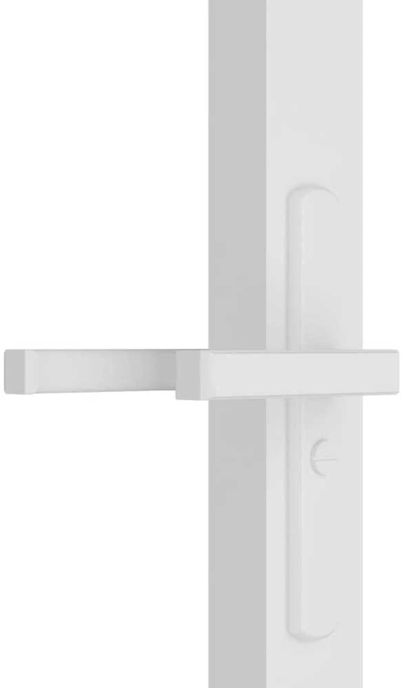 Vidaus durys, baltos, 76x201,5cm, ESG stiklas ir aliuminis