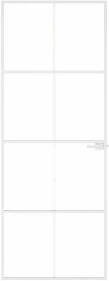 Vidaus durys, baltos, 76x201,5cm, grūdintas stiklas/aliuminis