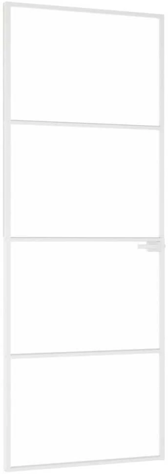 Vidaus durys, baltos, 76x201,5cm, grūdintas stiklas/aliuminis