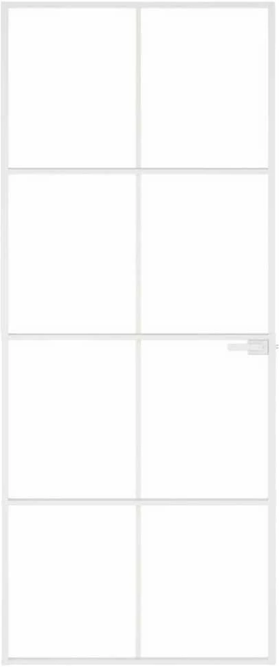 Vidaus durys, baltos, 83x201,5cm, grūdintas stiklas/aliuminis