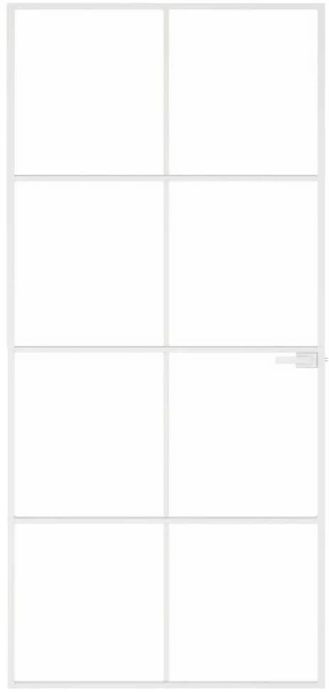 Vidaus durys, baltos, 93x201,5cm, grūdintas stiklas/aliuminis