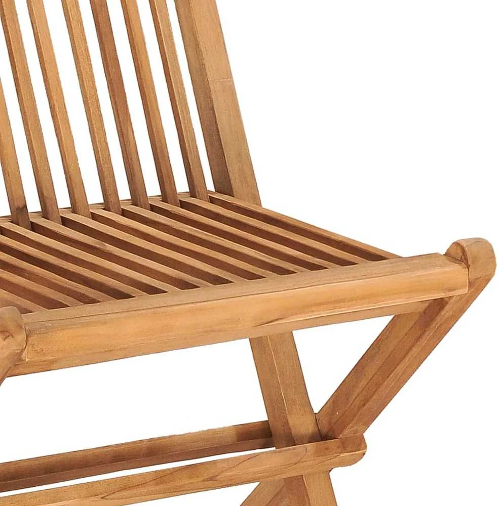 Lauko baldų komplektas VidaXL Sulankstomas lauko valgomojo komplektas, 5 dalių, tikmedis