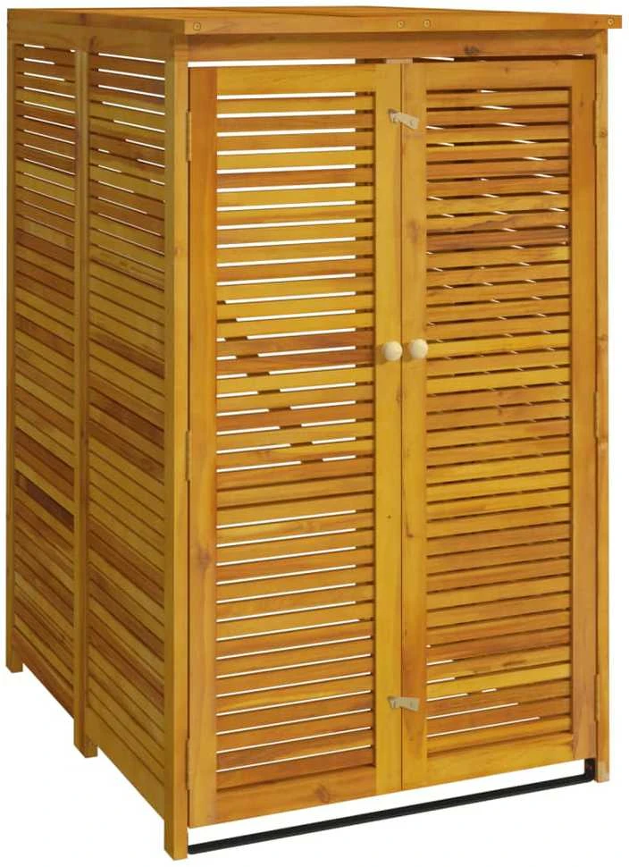 Vienvietė šiukšlių konteinerio stoginė, 70x89x117cm, akacija