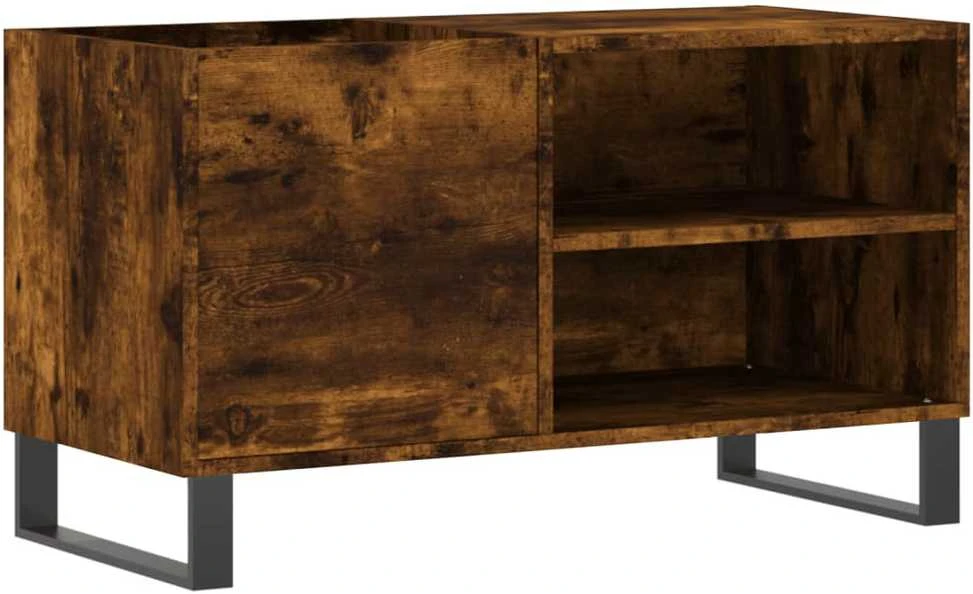 Vinilinių plokštelių spintelė, dūminė, 85x38x48cm, mediena