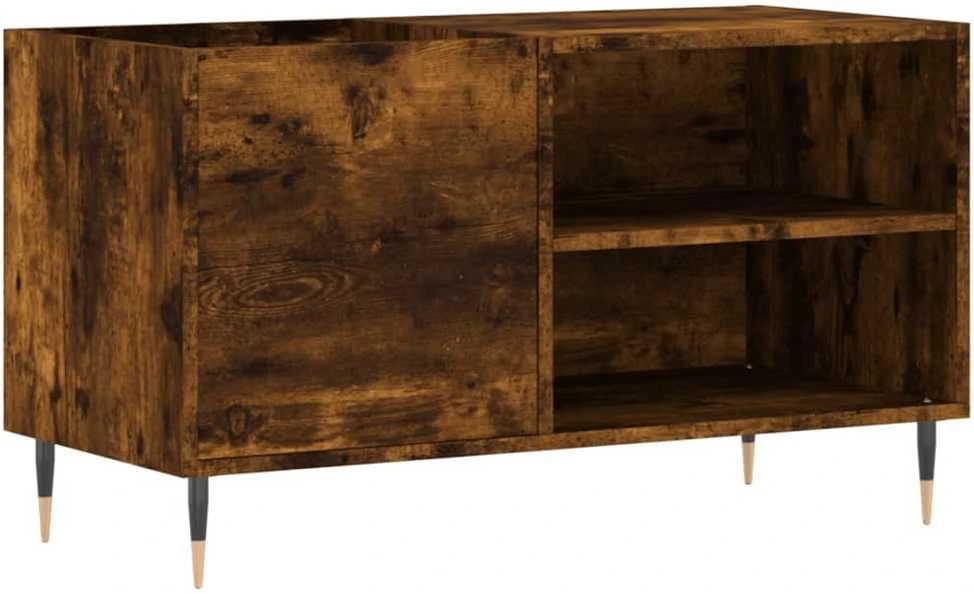 Vinilinių plokštelių spintelė, dūminė, 85x38x48cm, mediena