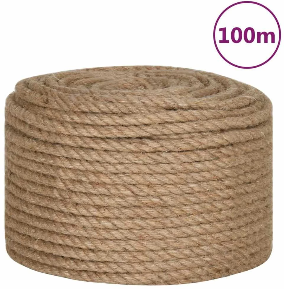 Virvė, 100% džiutas, 10mm, 100m