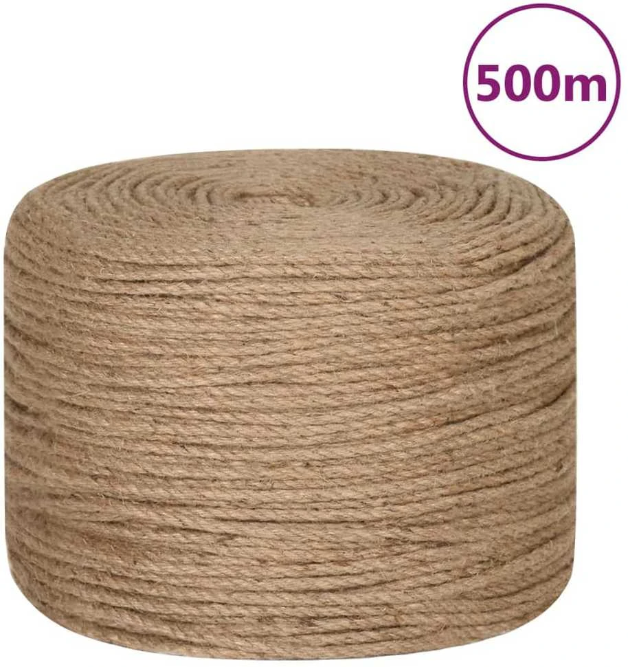 Virvė, 100% džiutas, 6mm, 500m
