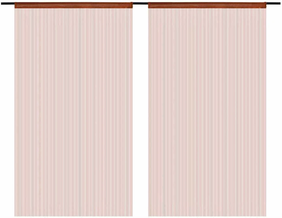 Virvelinės užuolaidos, 2vnt., 100x250cm, rudos spalvos