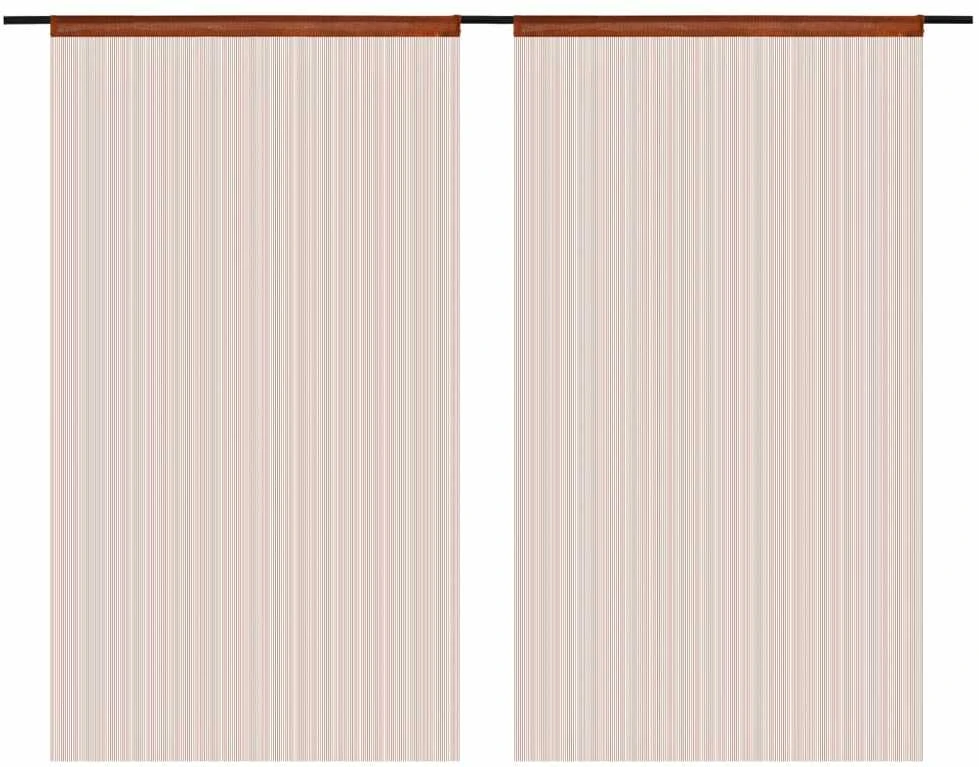 Virvelinės užuolaidos, 2vnt., 140x250cm, rudos spalvos