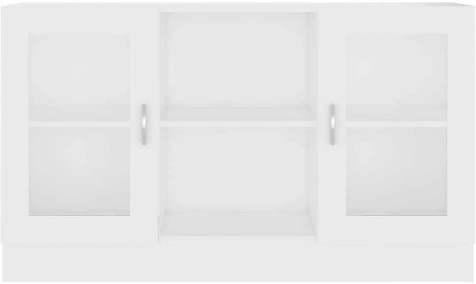 Vitrininė spintelė, balta, 120x30,5x70cm, apdirbta mediena