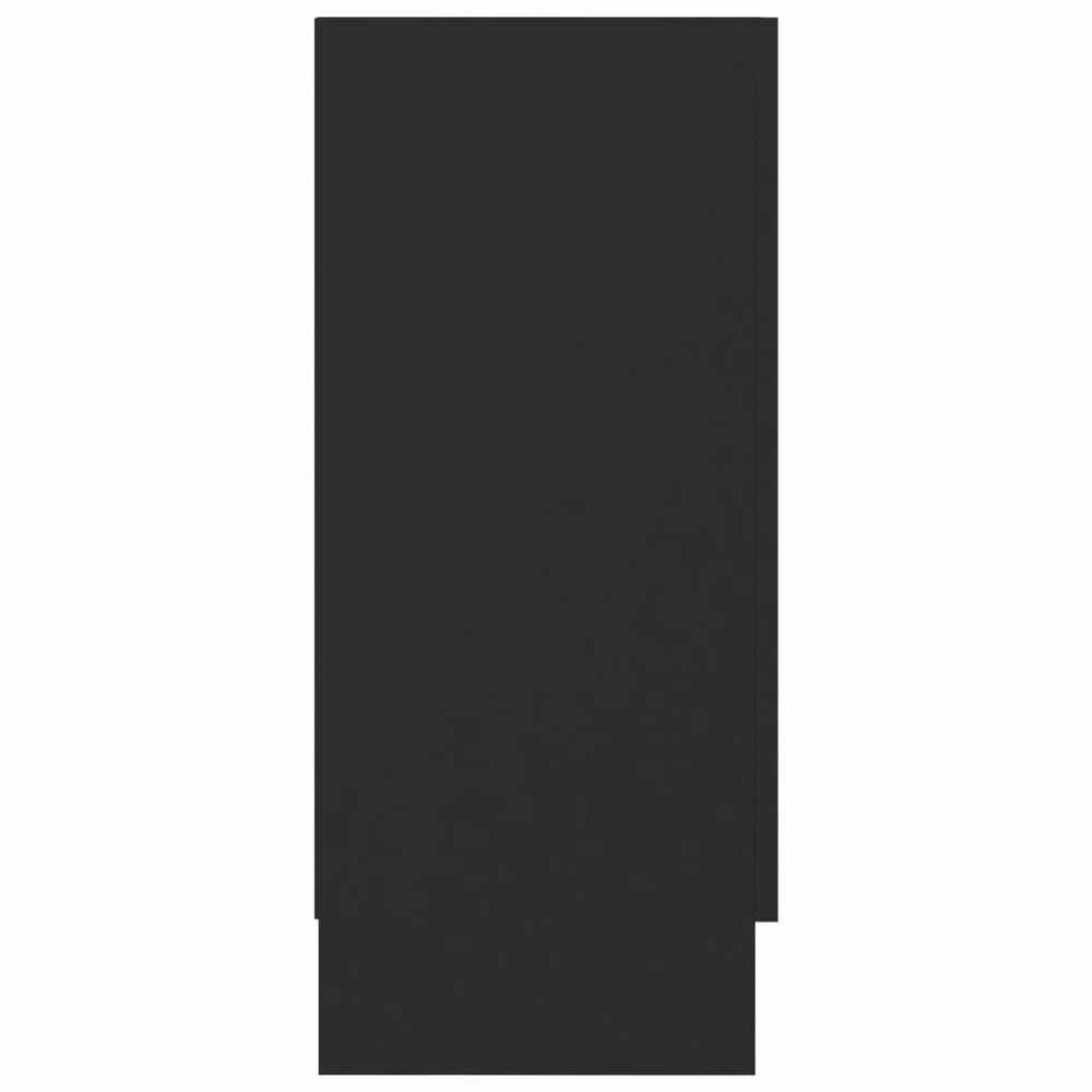 Vitrininė spintelė, juoda, 120x30,5x70cm, apdirbta mediena