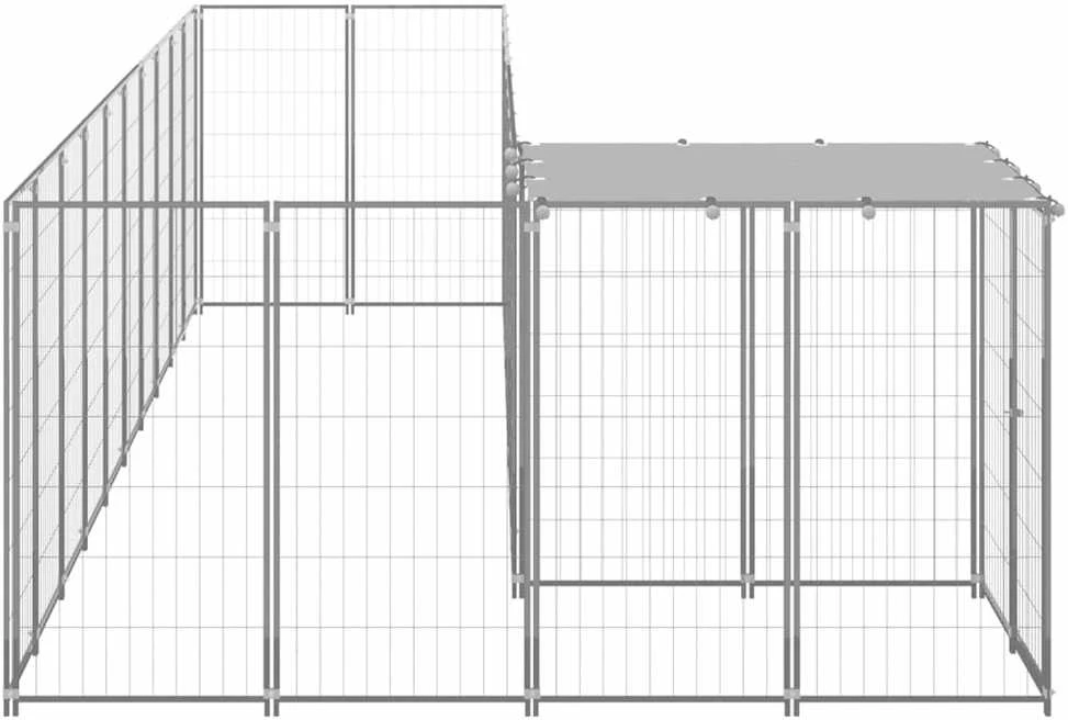 Voljeras šunims, sidabrinės spalvos, 7,26m², plienas