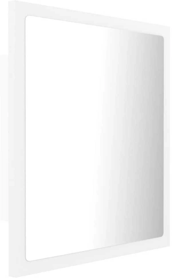 Vonios kambario LED veidrodis, baltas, 40x8,5x37cm, akrilas