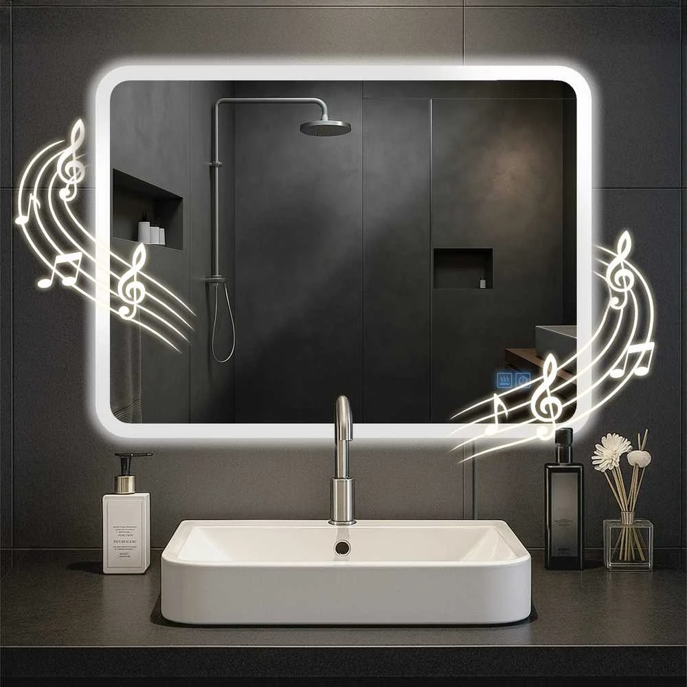 Vonios veidrodis Jericho 60x80 su „Bluetooth“