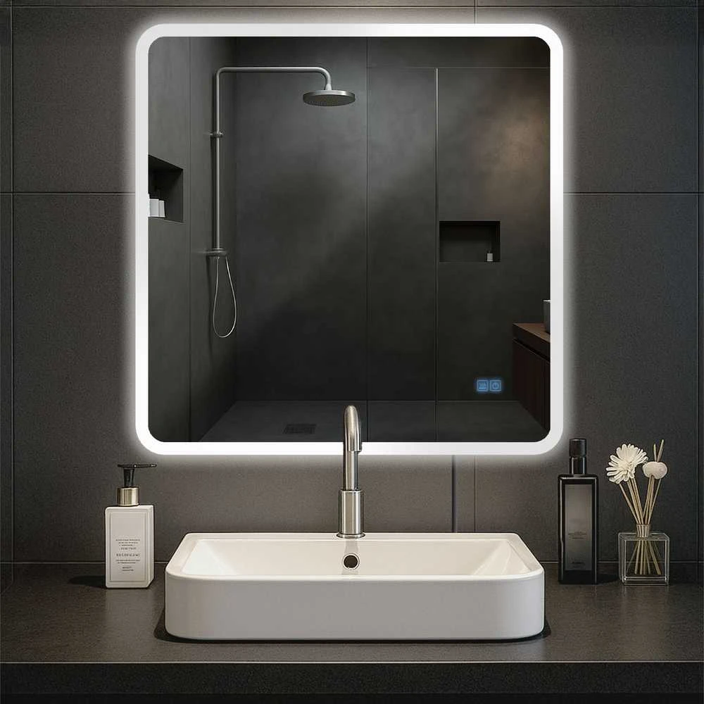 Vonios veidrodis Jericho 80x80 su „Bluetooth“