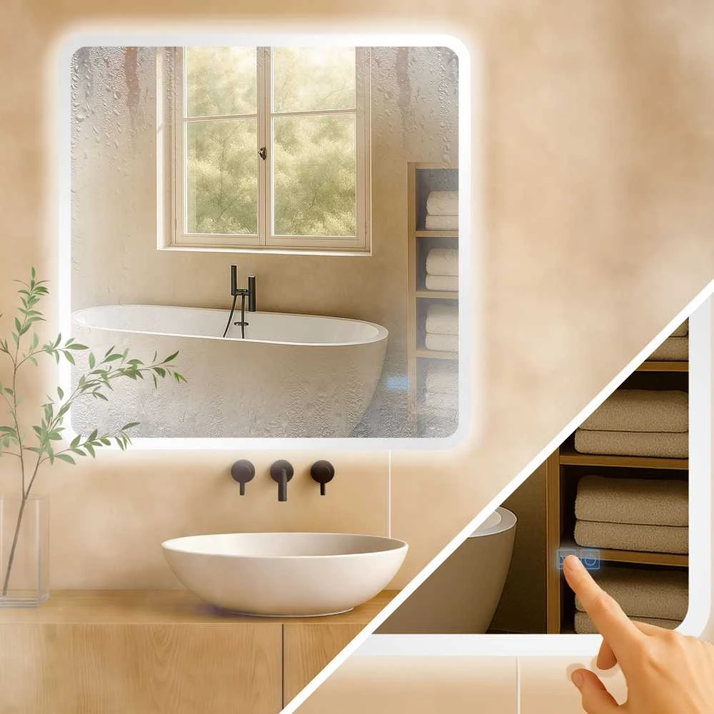Vonios veidrodis Jericho 80x80 be Bluetooth