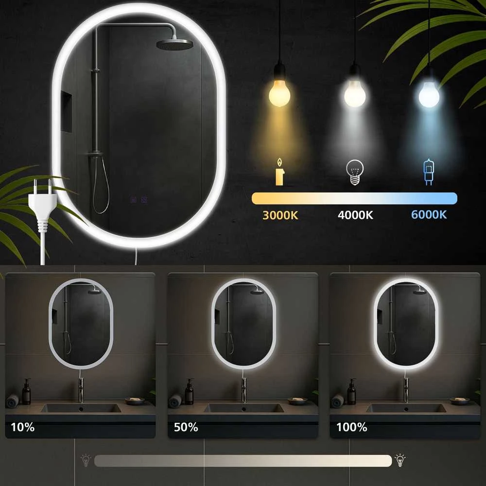 Vonios veidrodis Karishma 70x50 be Bluetooth