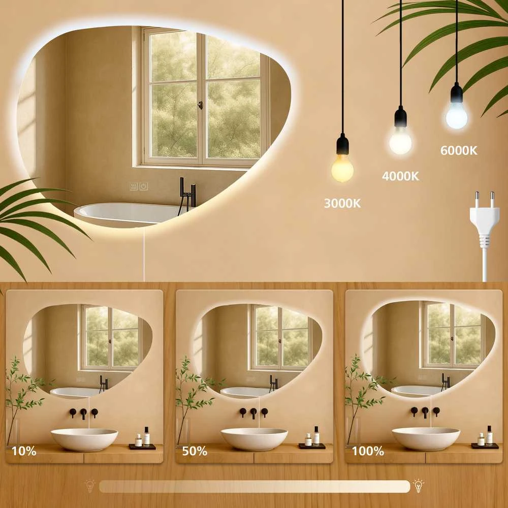 Vonios veidrodis Almafie 65x75 be Bluetooth