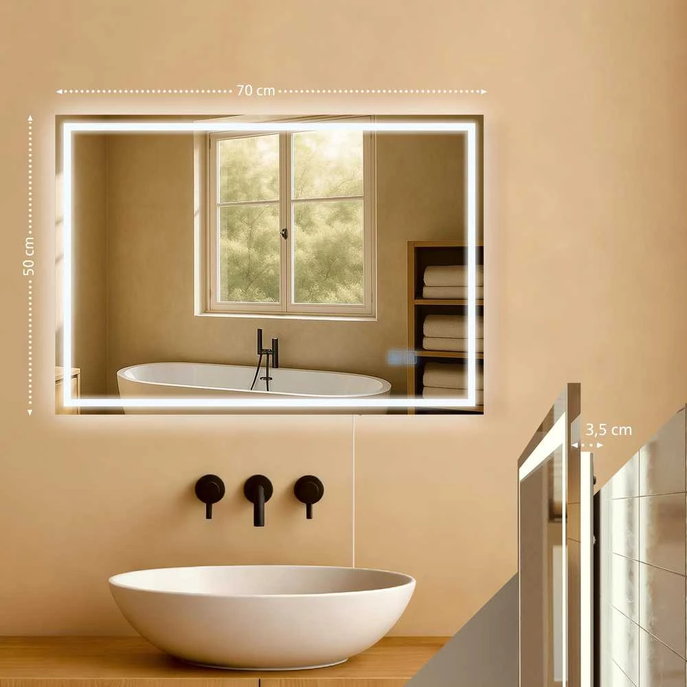 Vonios veidrodis Jaffrey 50x70 be Bluetooth