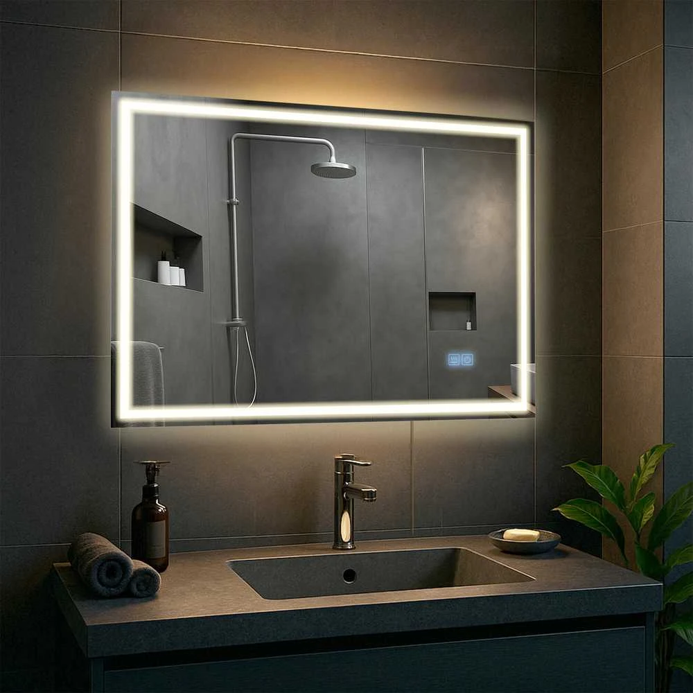 Vonios veidrodis Jaffrey 50x70 su „Bluetooth“