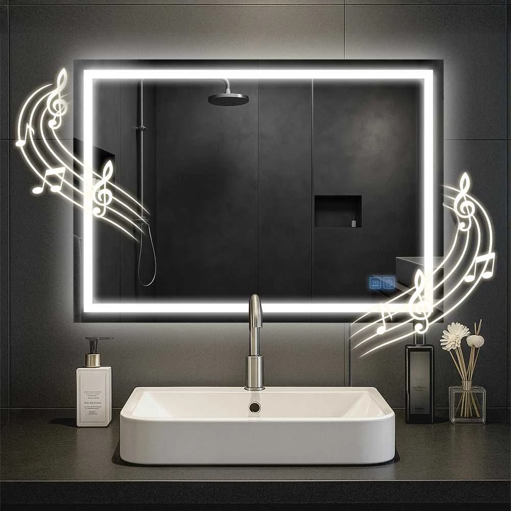 Vonios veidrodis Jaffrey 50x70 su „Bluetooth“