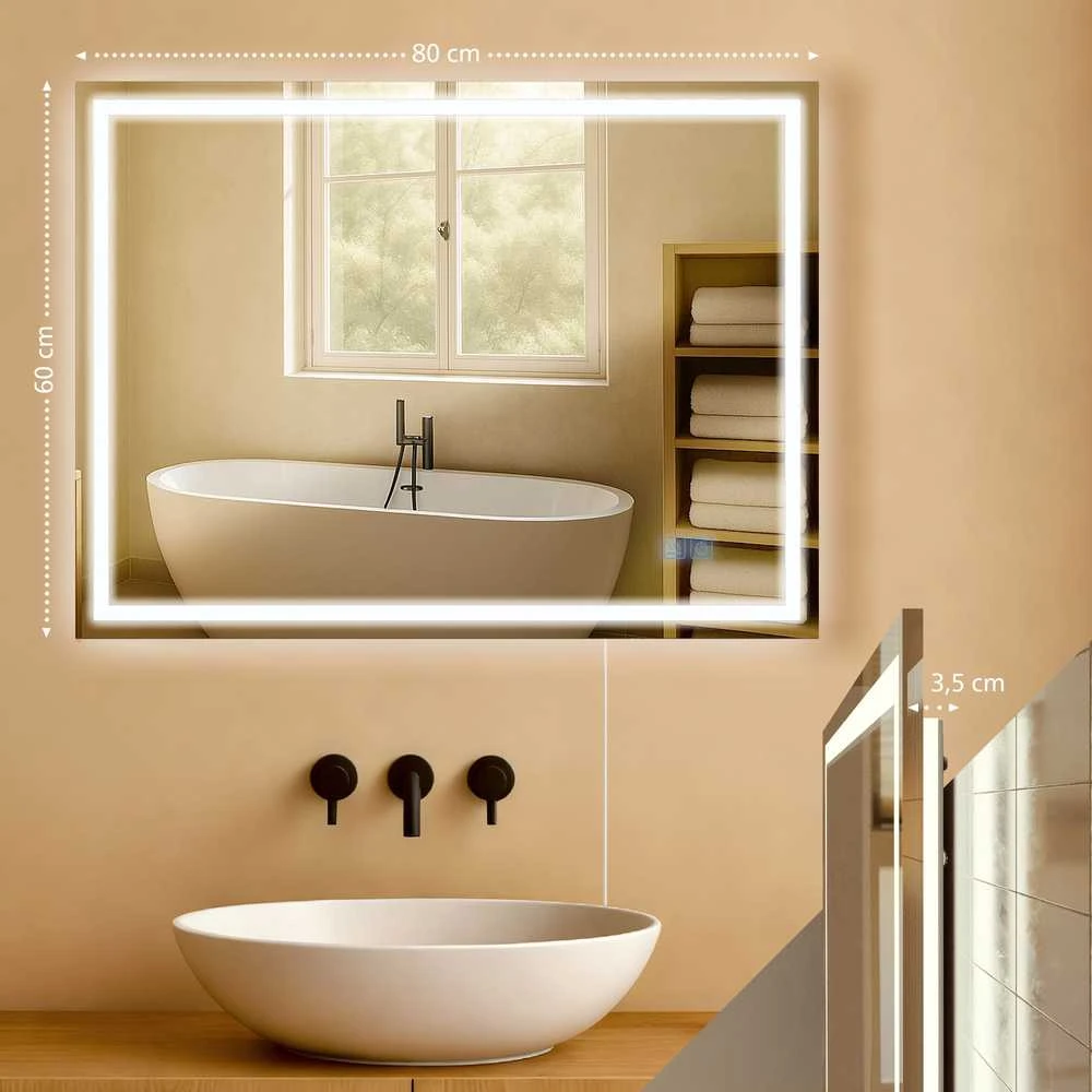Clp Trading Vonios veidrodis Jaffrey 60x80 be Bluetooth