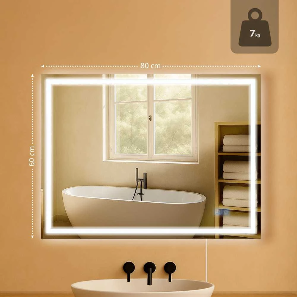 Clp Trading Vonios veidrodis Jaffrey 60x80 be Bluetooth