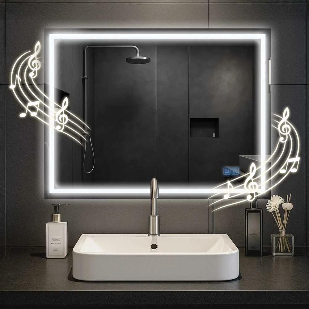 Vonios veidrodis Jaffrey 60x80 su „Bluetooth“