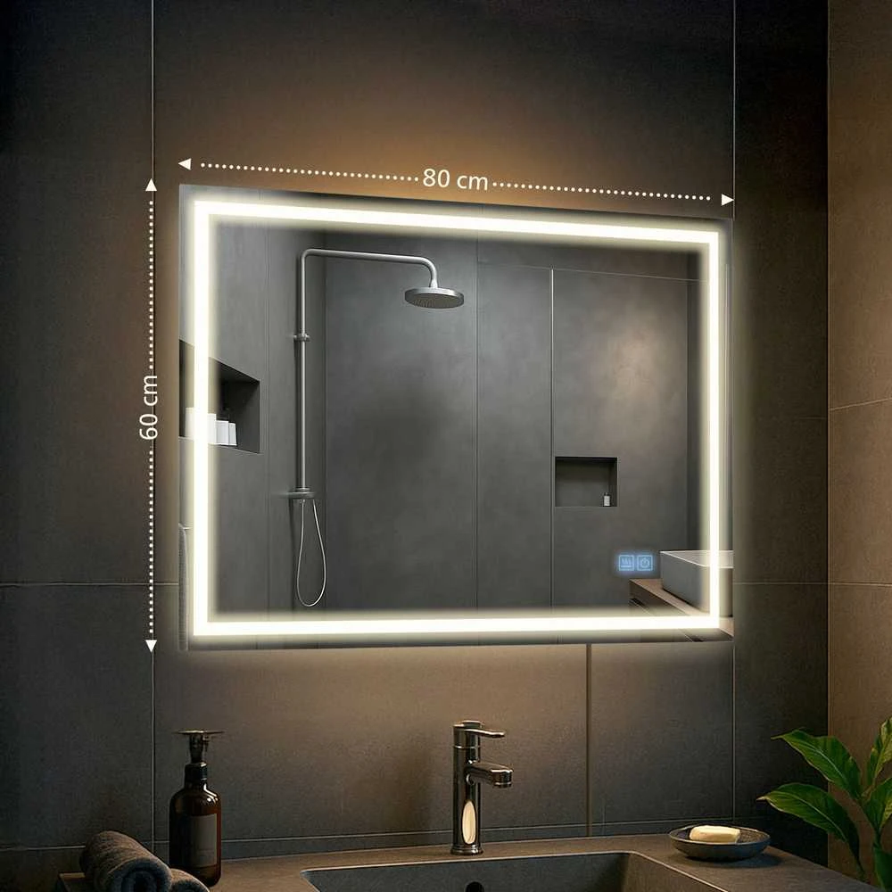 Vonios veidrodis Jaffrey 60x80 su „Bluetooth“