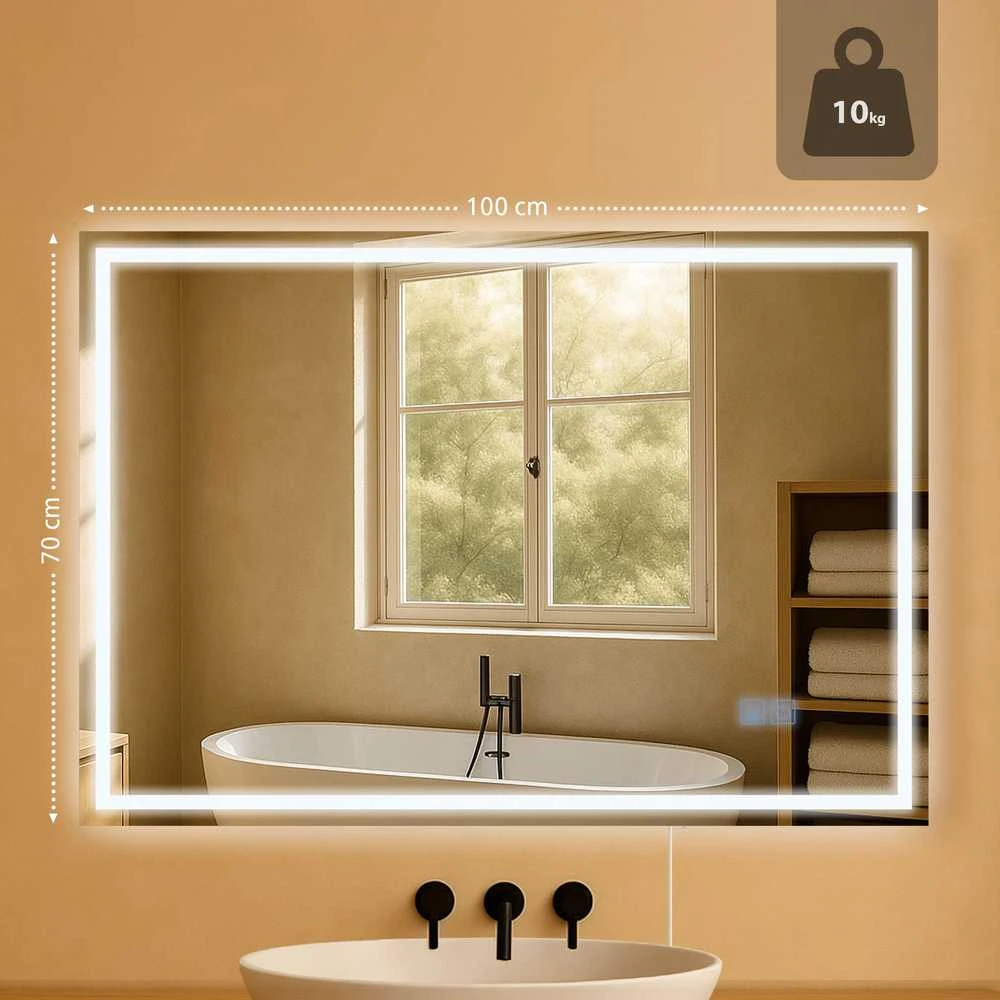 Vonios veidrodis Jaffrey 70x100 be Bluetooth