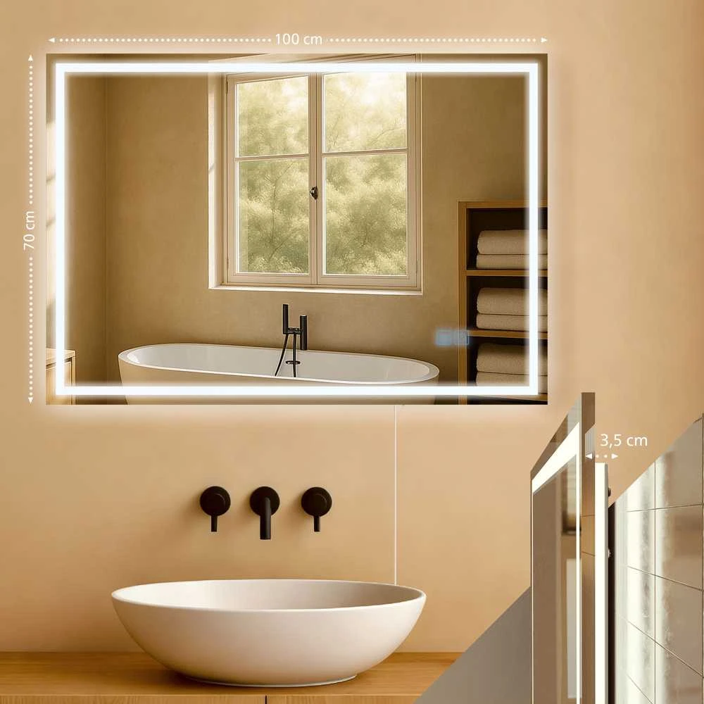 Vonios veidrodis Jaffrey 70x100 be Bluetooth