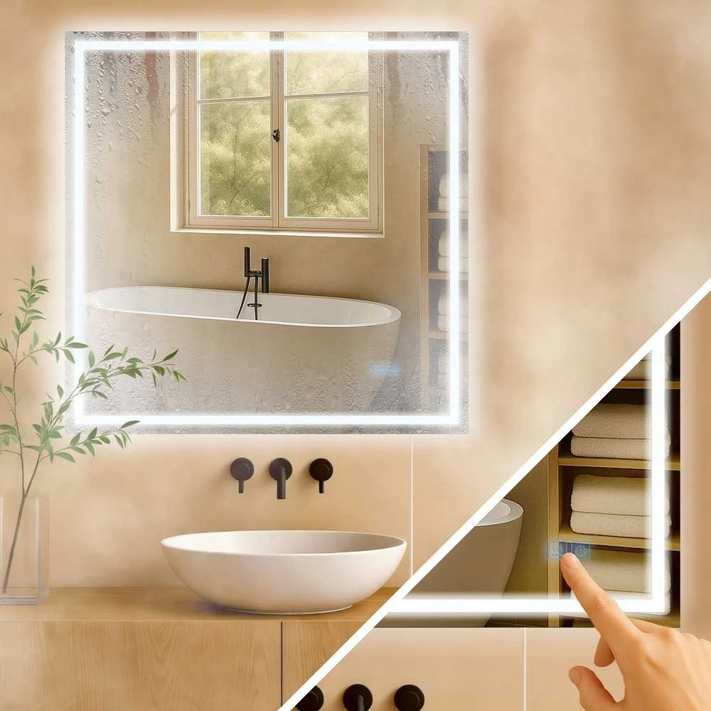 Vonios veidrodis Jaffrey 80x80 be Bluetooth