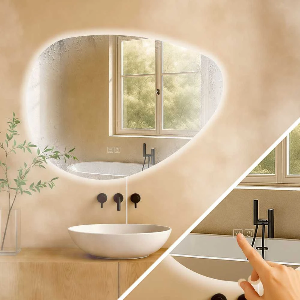 Vonios veidrodis Almafie 65x75 su „Bluetooth“