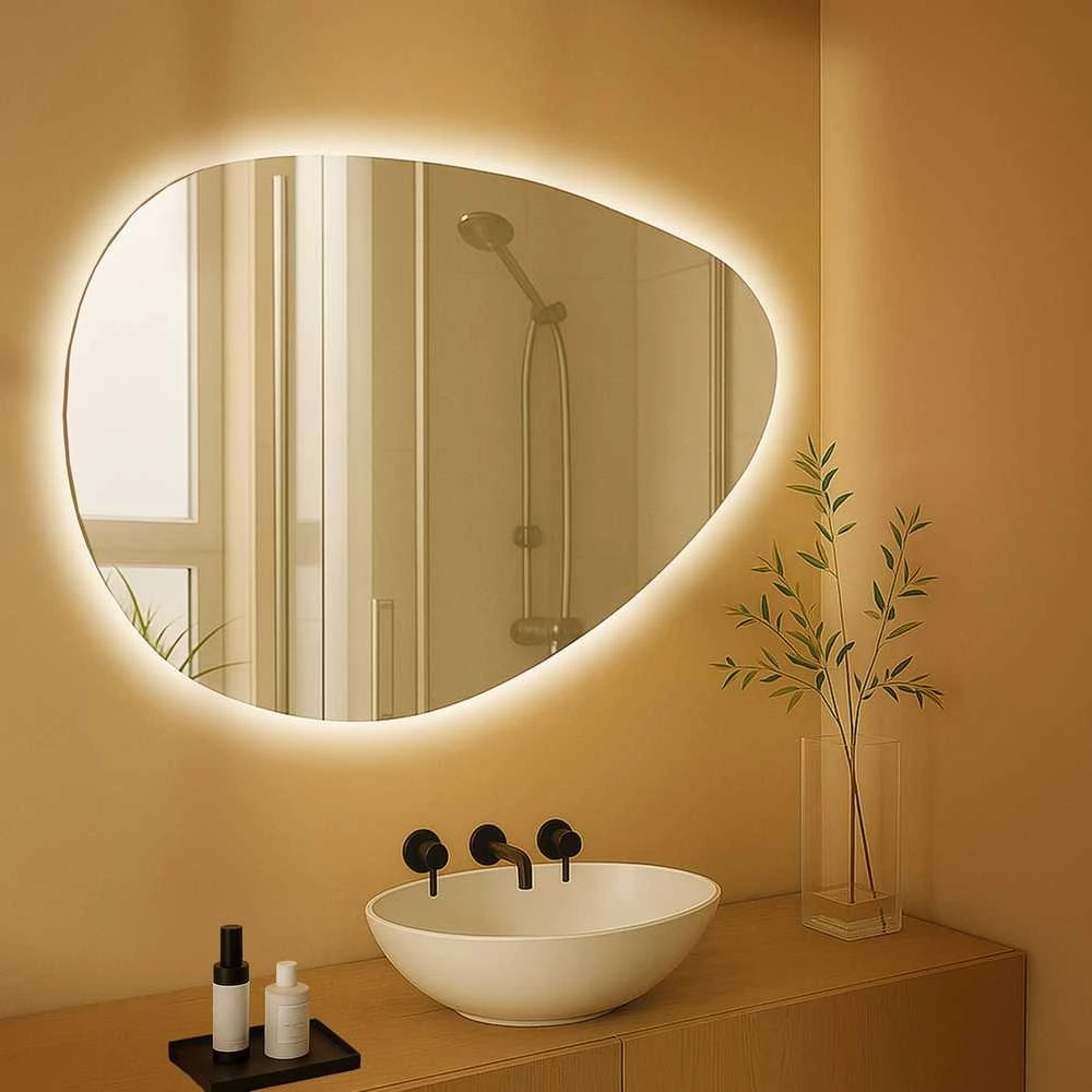 Vonios veidrodis Almafie 65x75 su „Bluetooth“
