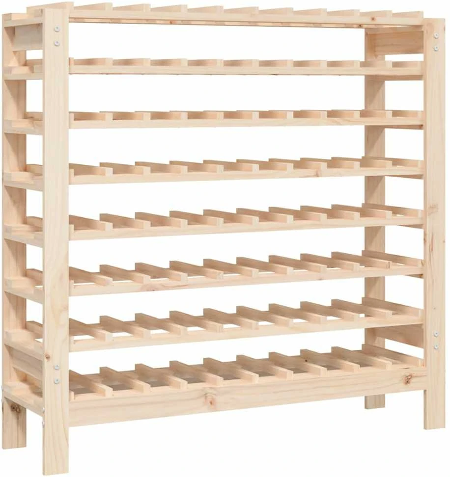 Vyno butelių stovas, 109,5x30x107,5cm, pušies medienos masyvas