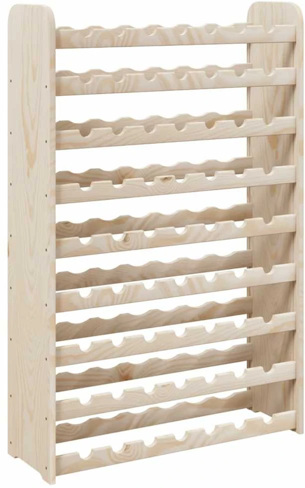 Vyno butelių stovas, 72,5x25x111,5cm, pušies medienos masyvas