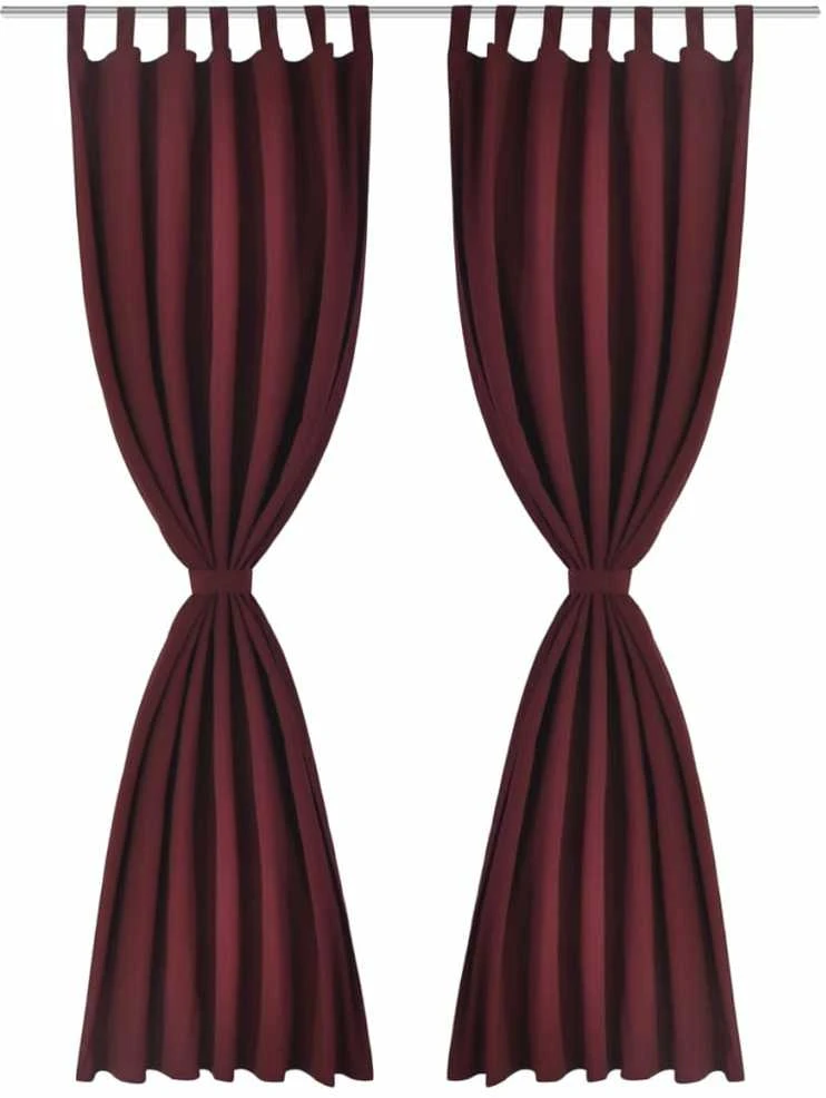 Vyšninės Spalvos Užuolaidos su Kilpomis 140 x 245 cm, 2 vnt.