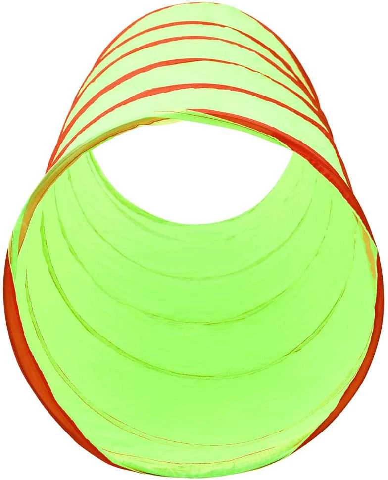 Žaidimų tunelis su 250 kamuoliukų, žalias, 175cm, poliesteris
