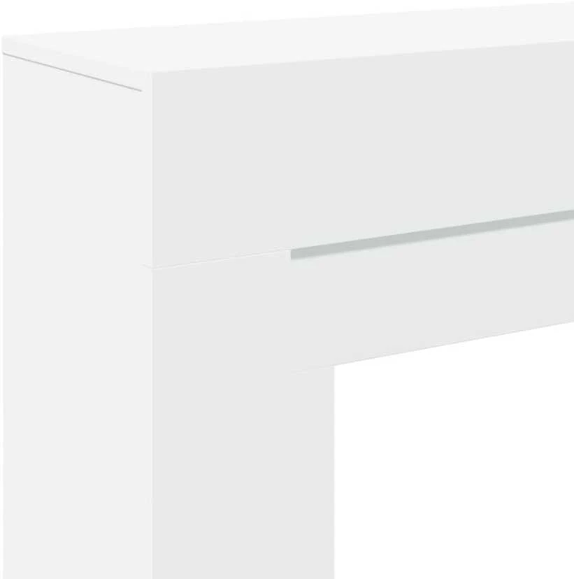 Židinio apvadas, baltas, 100x30x87,5cm, apdirbta mediena