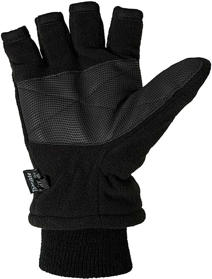 Atlenkiamos kumštinės pirštinės vyrams Thermal fleece pirštinės Heat Keeper, juodos