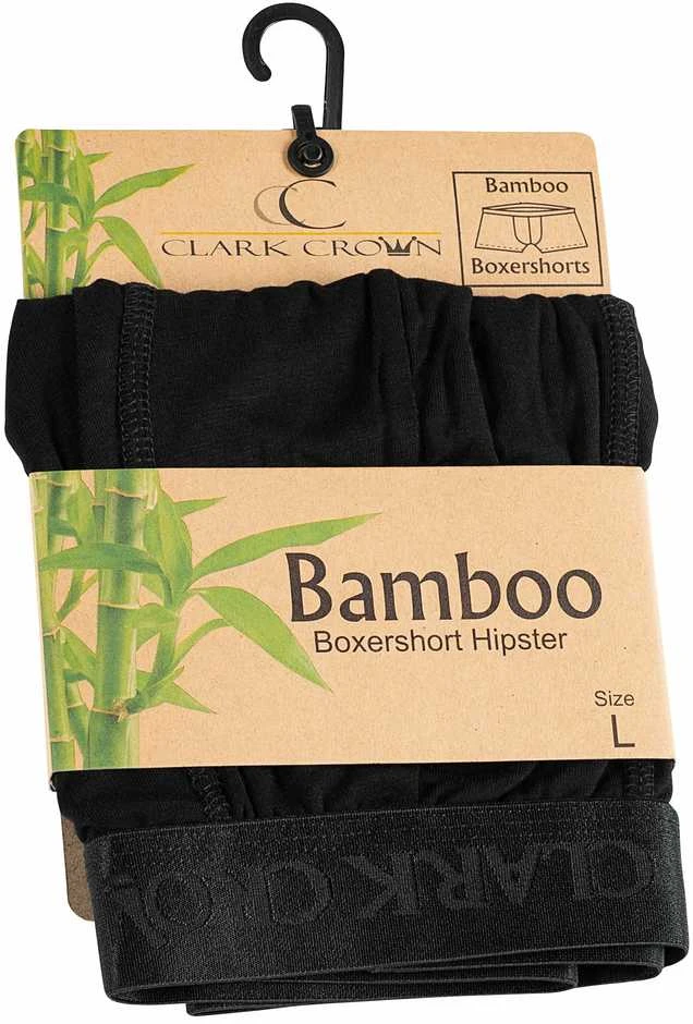 Bambukiniai apatiniai vyrams Clark Crown 1015 Bamboo Boxershort hipster, juodi